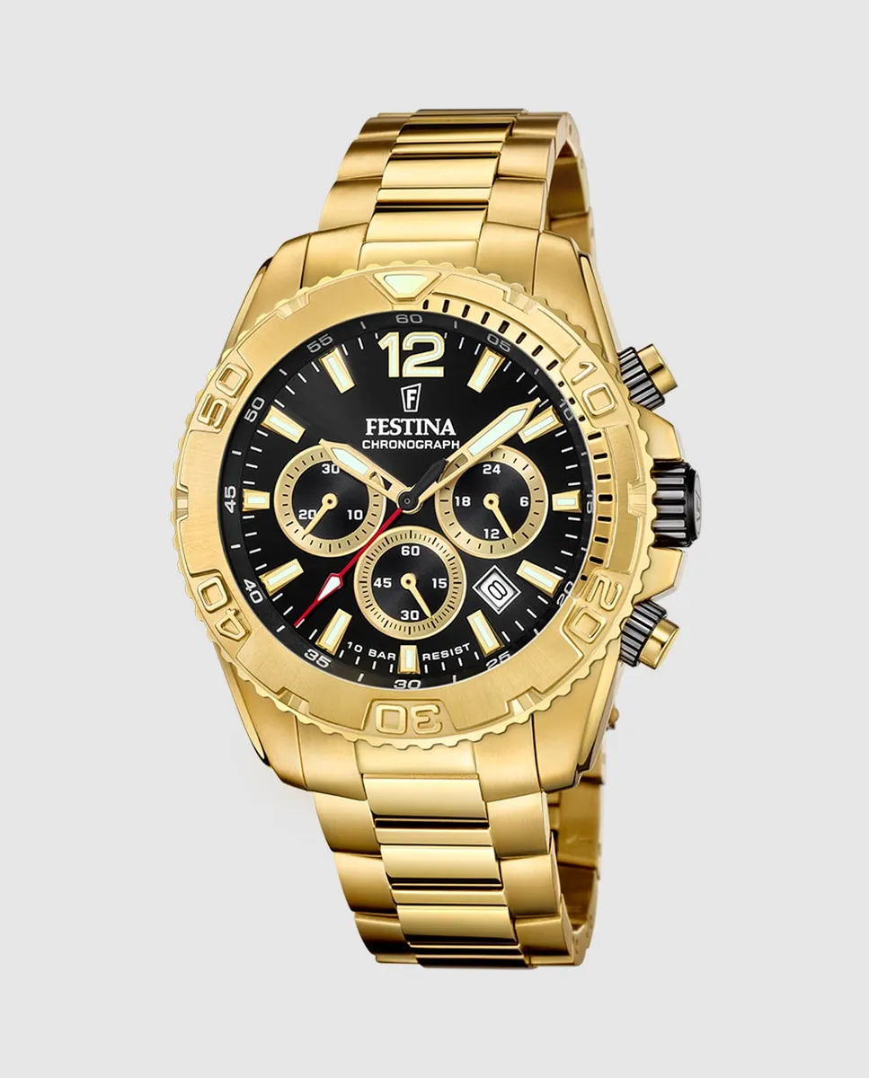 F20684/4 Мужские часы Timeless Chronograph из стали золотистого оттенка Festina, золото
F20684/4 Мужские часы Timeless Chronograph из стали золотистого оттенка Festina, золото