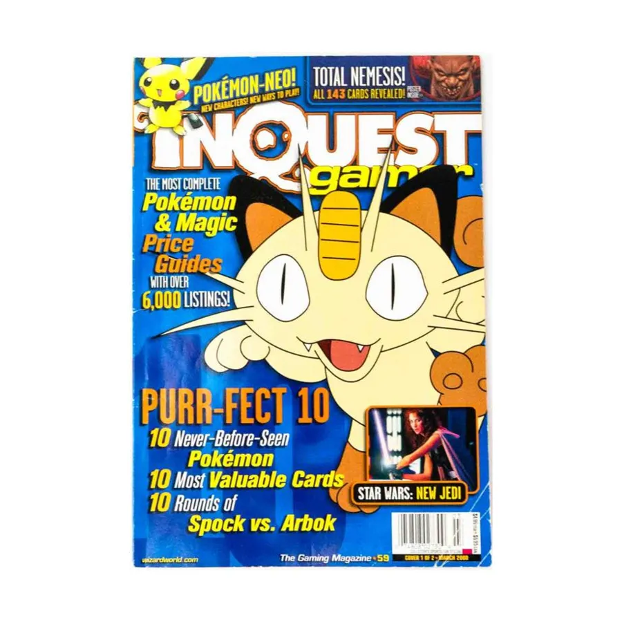 Журнал #59 "Pokemon & Magic, Purr-fect 10, Star Wars New Jedi", InQuest Gamer Magazine
Журнал #59 "Pokemon & Magic, Purr-fect 10, Star Wars New Jedi", InQuest Gamer Magazine