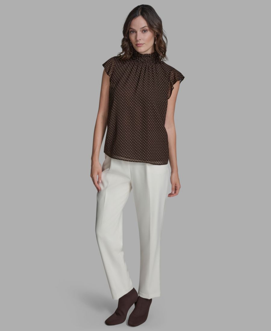 Женская блузка в горошек с воротником-стойкой BCBG, Truffle/Whisper White
Женская блузка в горошек с воротником-стойкой BCBG, Truffle/Whisper White