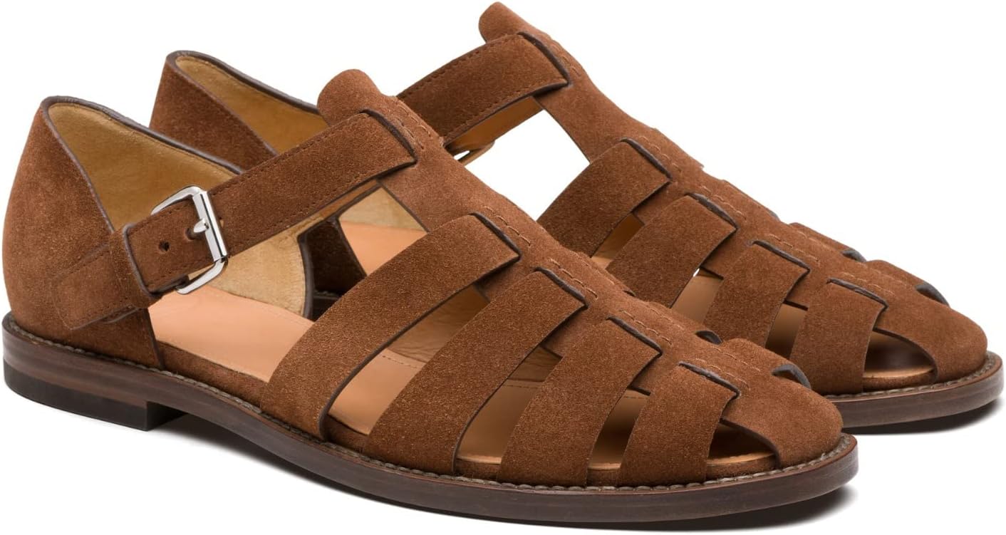 Мужские рыбацкие сандалии Vannida европейского и американского производства, летние кожаные повседневные дышащие рыбацкие туфли Baotou, коричневый
Мужские рыбацкие сандалии Vannida европейского и американского производства, летние кожаные повседневные дышащие рыбацкие туфли Baotou, коричневый