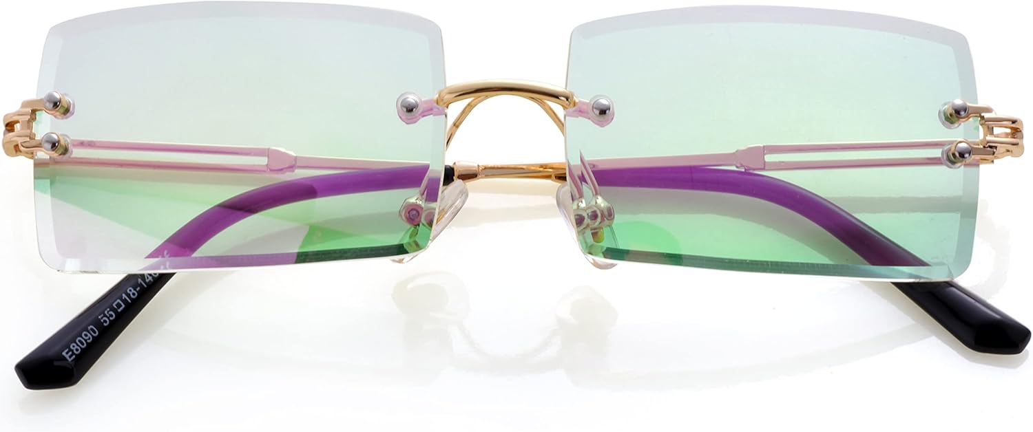 Солнцезащитные очки без оправы прямоугольной формы Kursan для мужчин и женщин, маленькие солнцезащитные очки без оправы с защитой от УФ-излучения UV400, Clear Green Mirrored
Солнцезащитные очки без оправы прямоугольной формы Kursan для мужчин и женщин, маленькие солнцезащитные очки без оправы с защитой от УФ-излучения UV400, Clear Green Mirrored