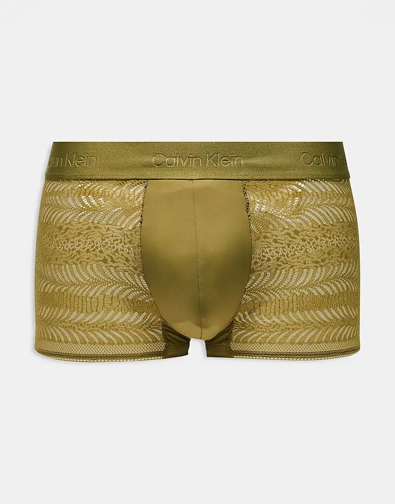 Кружевные трусики-слипы Calvin Klein Sculpt с низкой посадкой зеленого цвета 
Кружевные трусики-слипы Calvin Klein Sculpt с низкой посадкой зеленого цвета