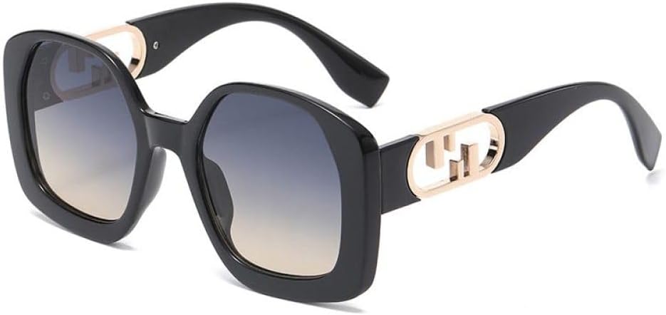 Модные большие женские солнцезащитные очки в стиле винтаж-панк, мужские солнцезащитные очки для вождения, защита от УФ-излучения UV400, черно-бежевые, один размер generic, Black
Модные большие женские солнцезащитные очки в стиле винтаж-панк, мужские солнцезащитные очки для вождения, защита от УФ-излучения UV400, черно-бежевые, один размер generic, Black