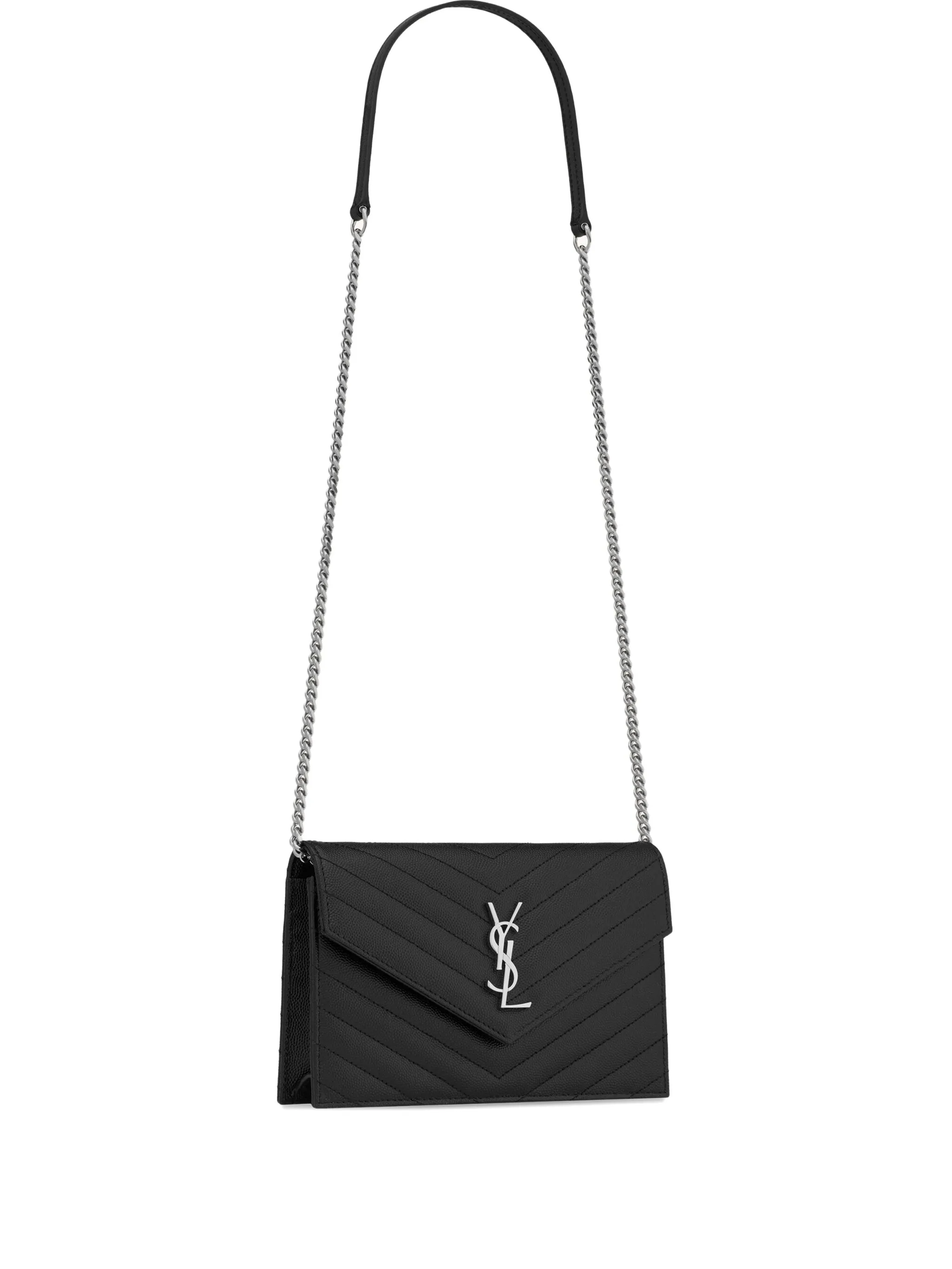 Стеганый кошелек с ремнем через плечо Saint Laurent, черный
Стеганый кошелек с ремнем через плечо Saint Laurent, черный