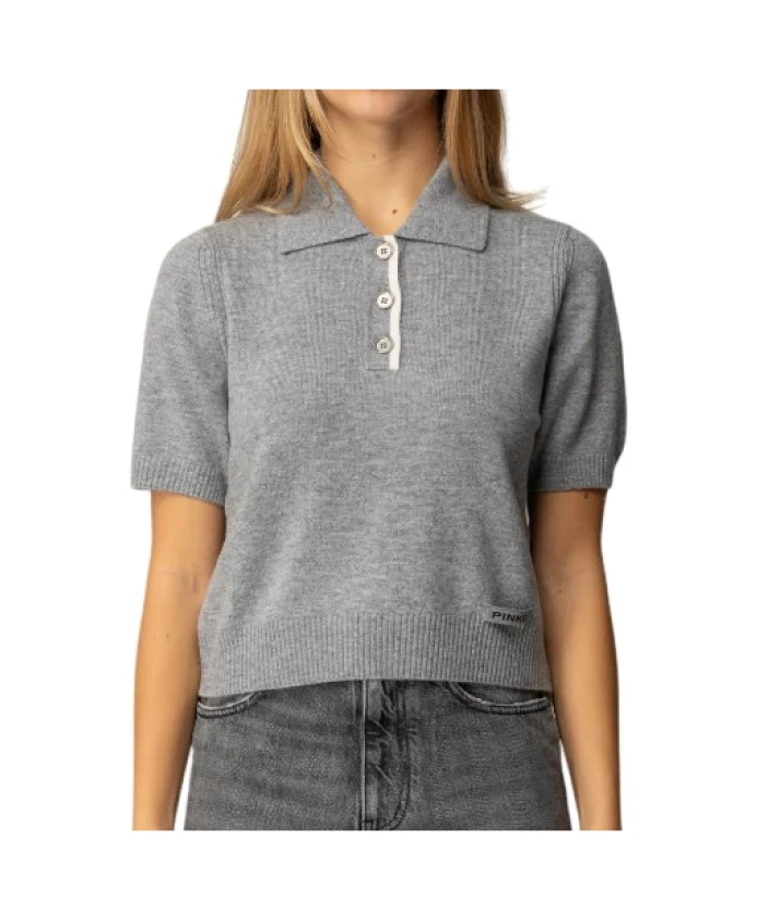Свитер в стиле поло Pinko, серый
Свитер в стиле поло Pinko, серый