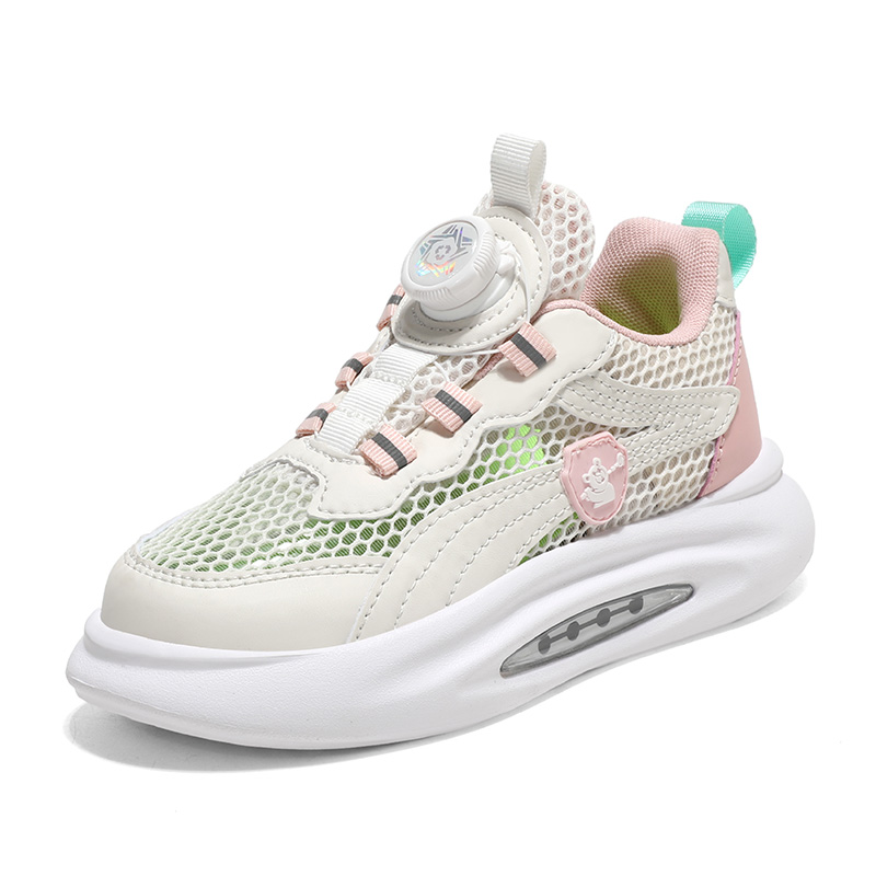 Детские кроссовки с низким верхом и амортизацией, износостойкие KUPE, бежевый/розовый 
Детские кроссовки с низким верхом и амортизацией, износостойкие KUPE, бежевый/розовый