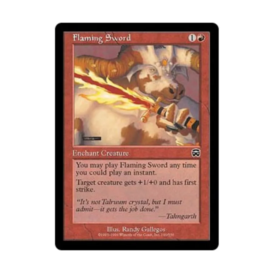 CCG Пылающий Меч (С) (Фольга), MTG - Mercadian Masques
CCG Пылающий Меч (С) (Фольга), MTG - Mercadian Masques