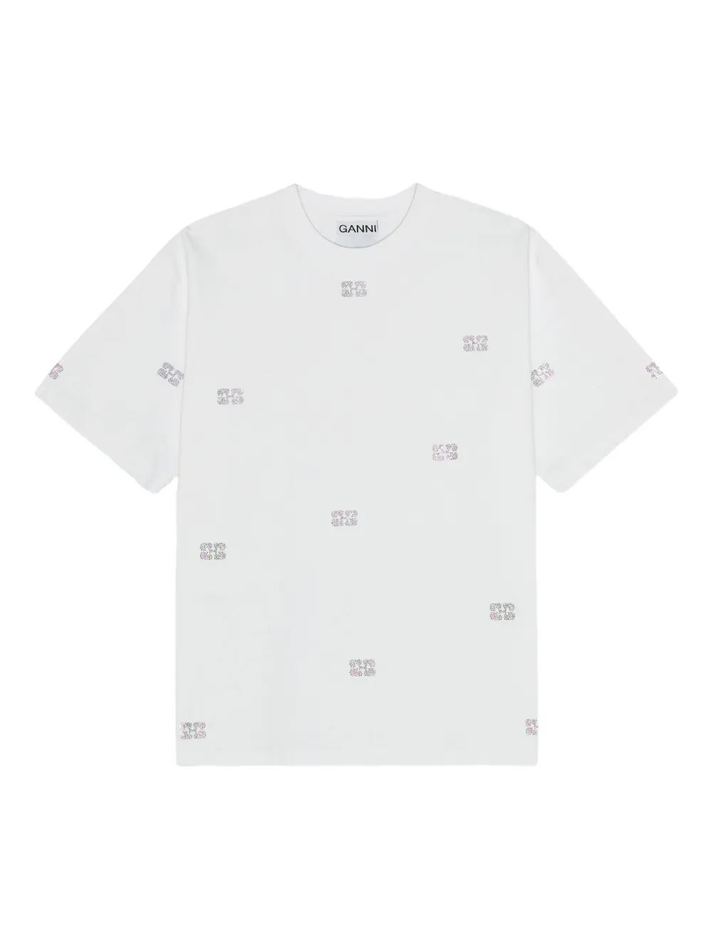 Футболка со стразами GANNI, белый
Футболка со стразами GANNI, белый
