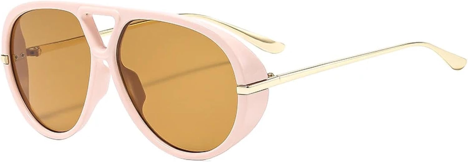 Винтажные солнцезащитные очки в крупной оправе с двойной перемычкой для женщин и мужчин, модные очки для путешествий и вождения, защита от УФ-излучения UV400 TKKTLLT, Pink Brown
Винтажные солнцезащитные очки в крупной оправе с двойной перемычкой для женщин и мужчин, модные очки для путешествий и вождения, защита от УФ-излучения UV400 TKKTLLT, Pink Brown