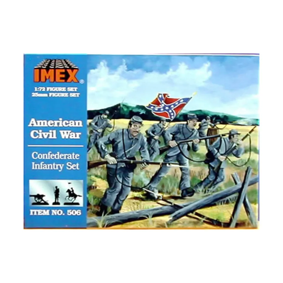 Комплект пехоты Конфедерации, American Civil War Miniatures (1:72) (Imex Model Company)
Комплект пехоты Конфедерации, American Civil War Miniatures (1:72) (Imex Model Company)