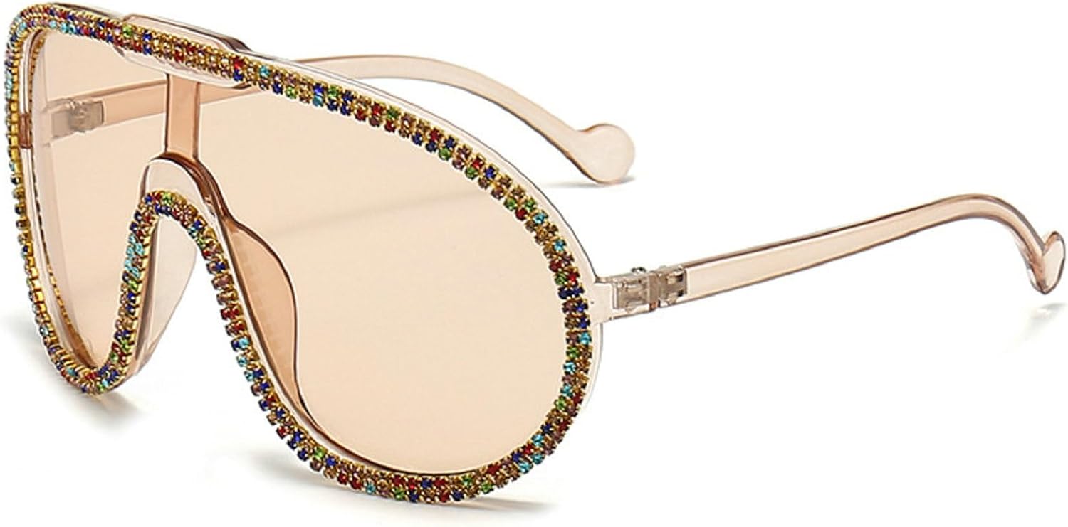 Крупные цельные солнцезащитные очки для женщин и мужчин, модные солнцезащитные очки со стразами, большая оправа, бриллиантовые очки, защита от УФ-излучения UV400 mincl, Champagne
Крупные цельные солнцезащитные очки для женщин и мужчин, модные солнцезащитные очки со стразами, большая оправа, бриллиантовые очки, защита от УФ-излучения UV400 mincl, Champagne