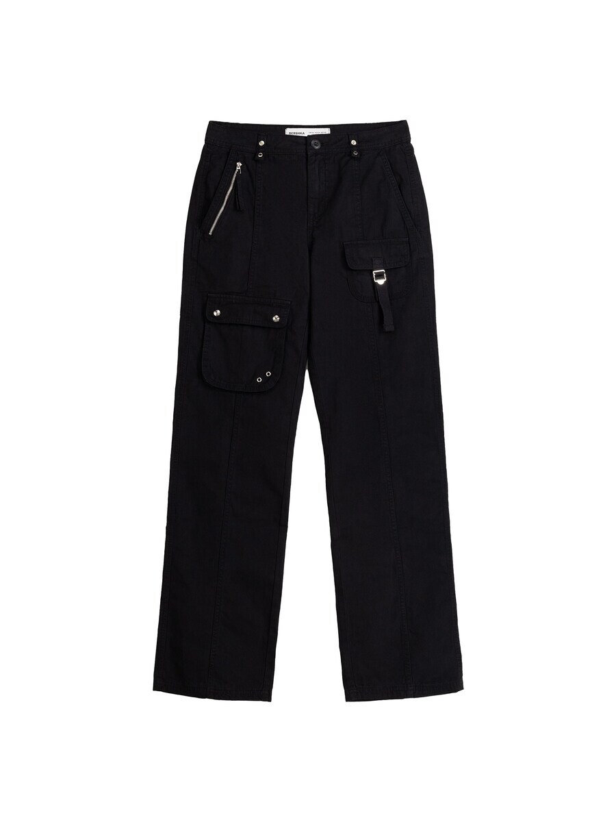 Брюки карго Bershka, черный
Брюки карго Bershka, черный