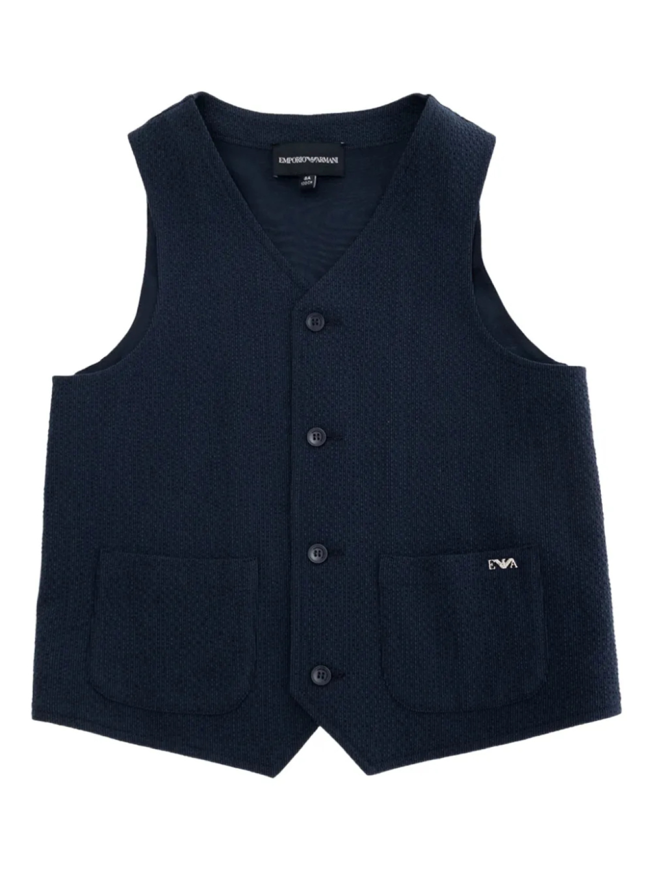 Жилет Emporio Armani Kids на пуговицах спереди, синий
Жилет Emporio Armani Kids на пуговицах спереди, синий