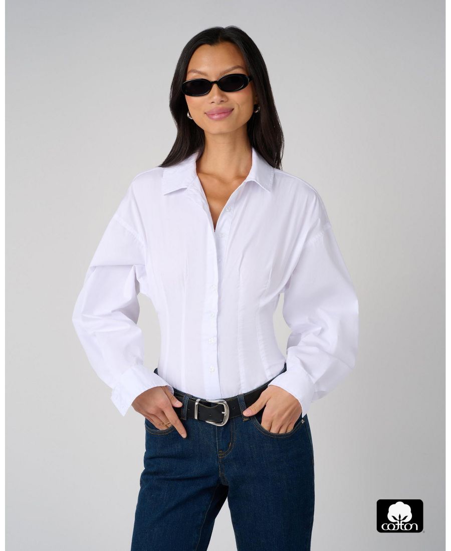 Женский боди с рукавами-баллонами и пуговицами WeWoreWhat, White
Женский боди с рукавами-баллонами и пуговицами WeWoreWhat, White