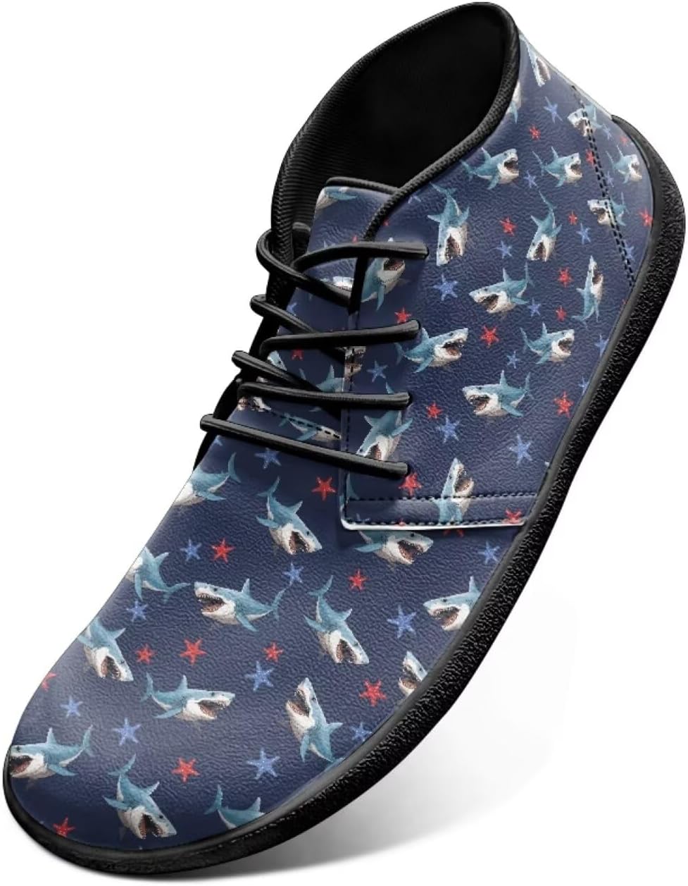 Кроссовки Sharks Design Zero Drop Barefoot - беговые туфли из ПУ-кожи, обувь с прямым контактом с землей для мужчин Watdotory, Shark Pentagram Print
Кроссовки Sharks Design Zero Drop Barefoot - беговые туфли из ПУ-кожи, обувь с прямым контактом с землей для мужчин Watdotory, Shark Pentagram Print