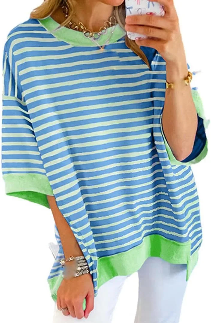 Женская футболка Oversized Striped Colorblock с Drop Shoulder FMCHICO
Женская футболка Oversized Striped Colorblock с Drop Shoulder FMCHICO