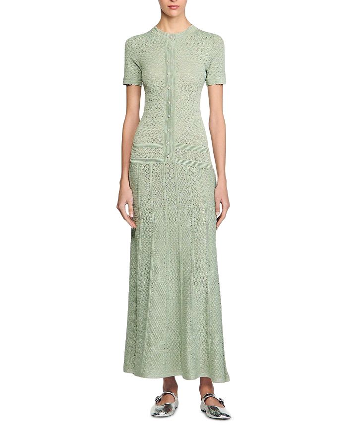 Вязаное макси-платье Sandro, зеленый
Вязаное макси-платье Sandro, зеленый
