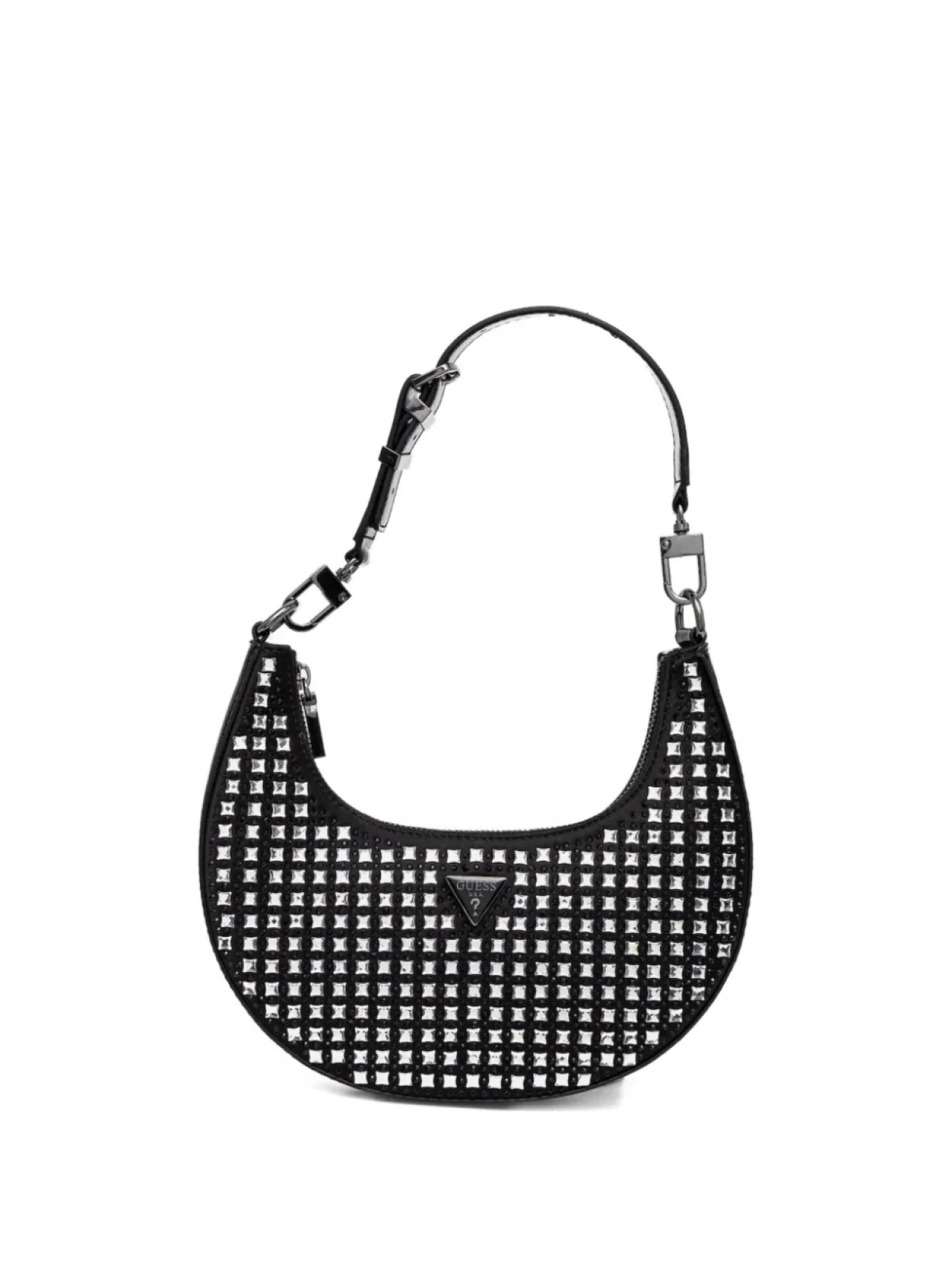 GUESS USA полукруглая сумка на плечо с заклепками, черный
GUESS USA полукруглая сумка на плечо с заклепками, черный