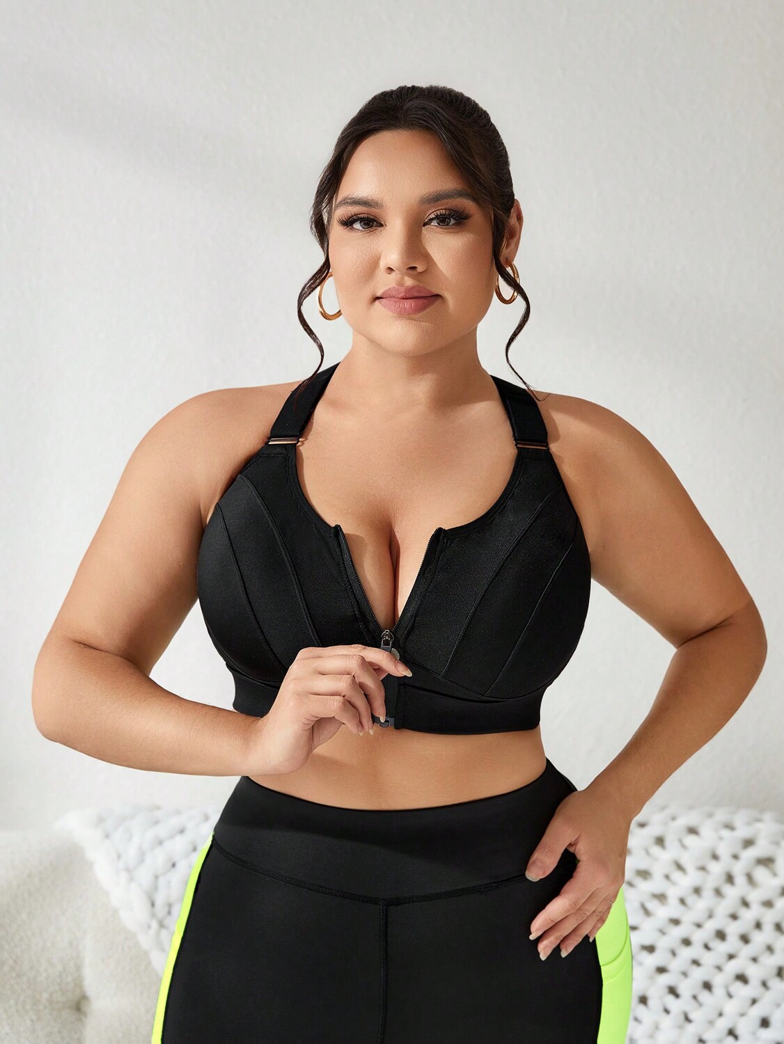 Sport Seamluxe Спортивный бюстгальтер больших размеров с поддержкой спереди и сохраненными чашками. Регулируемый ремень и застежка-липучка Shein, черный
Sport Seamluxe Спортивный бюстгальтер больших размеров с поддержкой спереди и сохраненными чашками. Регулируемый ремень и застежка-липучка Shein, черный