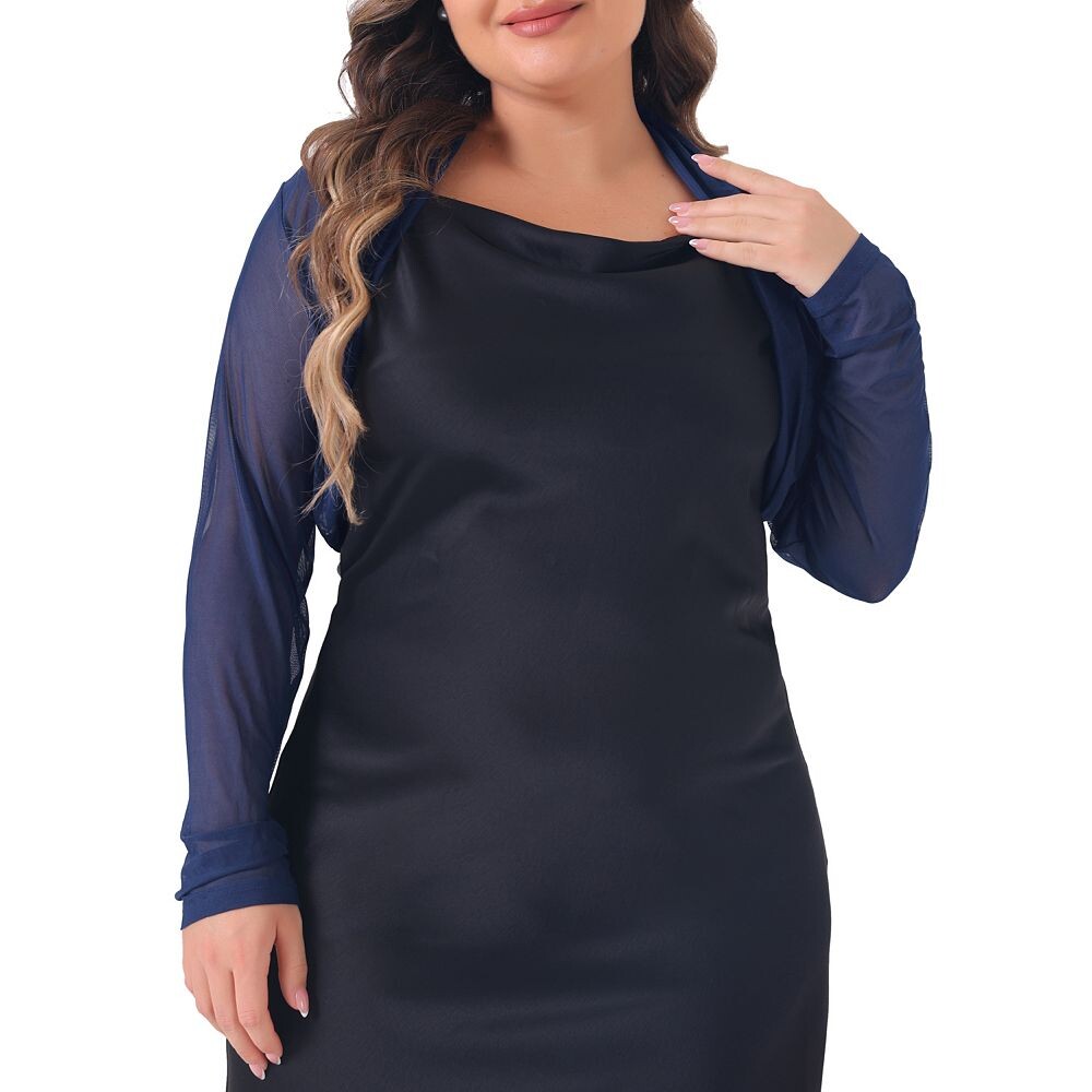 Женские сетчатые укороченные кардиганы больших размеров с длинными рукавами и открытой передней частью, болеро, топ с плечами Agnes Orinda, цвет Navy Blue
Женские сетчатые укороченные кардиганы больших размеров с длинными рукавами и открытой передней частью, болеро, топ с плечами Agnes Orinda, цвет Navy Blue