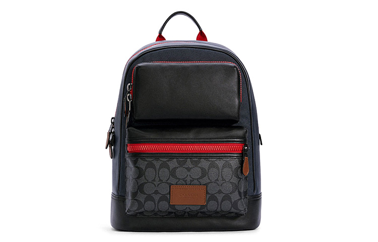 COACH Рюкзак мужской из прорезиненной ткани с кожаной спинкой темно-синий
COACH Рюкзак мужской из прорезиненной ткани с кожаной спинкой темно-синий