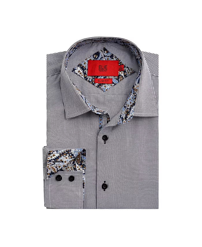 Черная рубашка на пуговицах с узором "гусиная лапка" в облегающем крое для мальчиков-подростков Elie Balleh, черный
Черная рубашка на пуговицах с узором "гусиная лапка" в облегающем крое для мальчиков-подростков Elie Balleh, черный