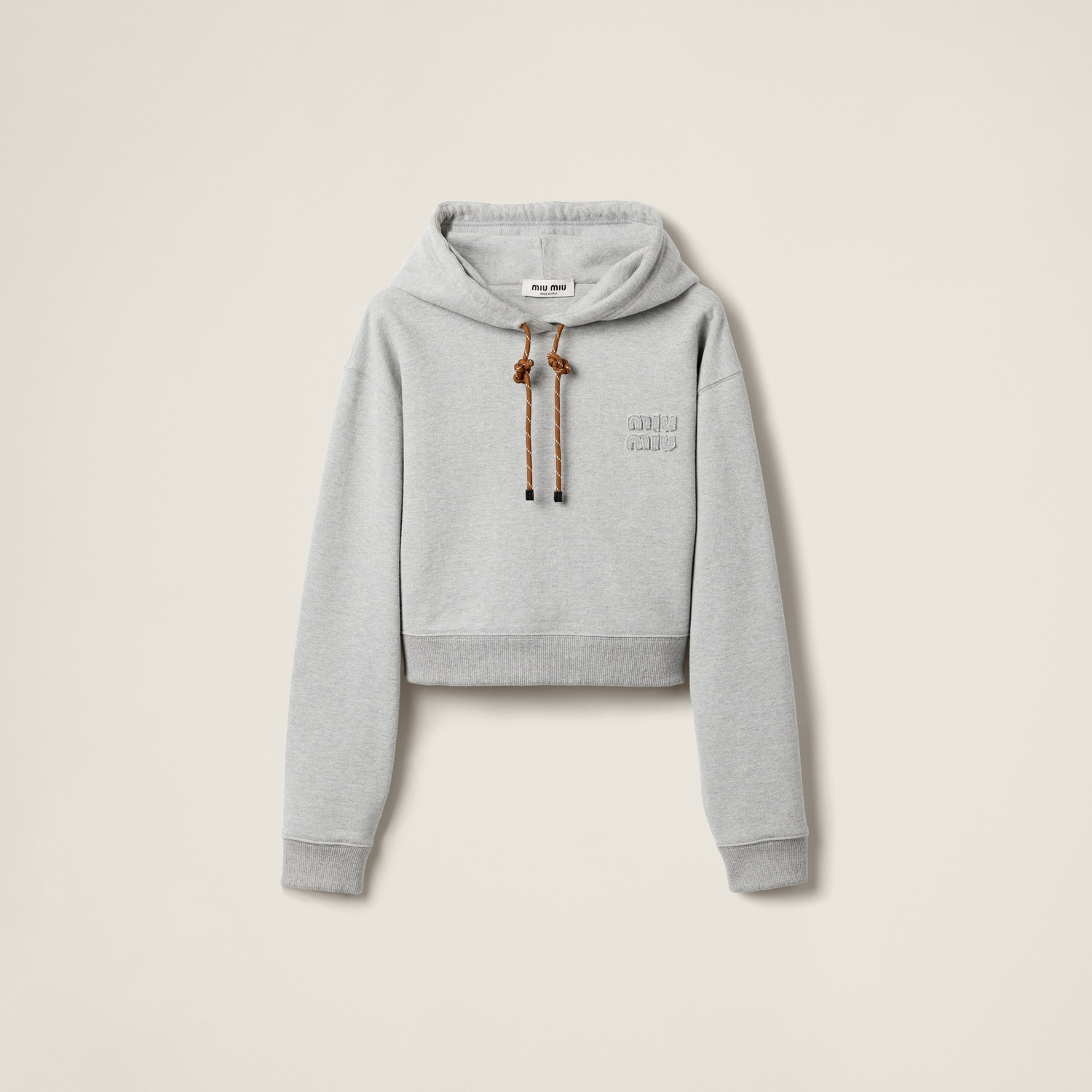 Свитшот из хлопкового флиса MIU MIU, серый
Свитшот из хлопкового флиса MIU MIU, серый