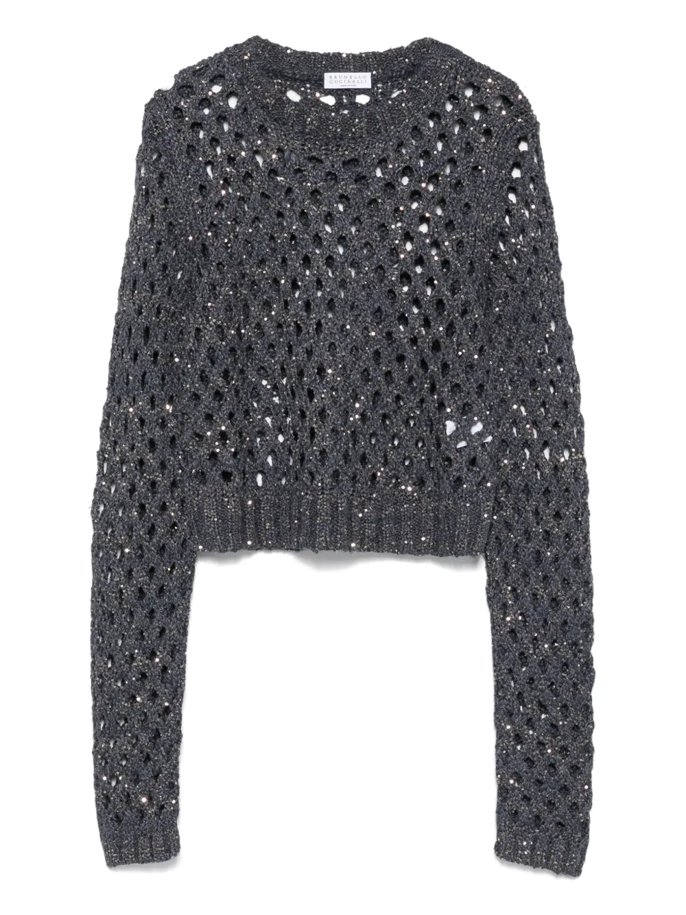 Свитер рыхлой вязки с пайетками Brunello Cucinelli, синий
Свитер рыхлой вязки с пайетками Brunello Cucinelli, синий