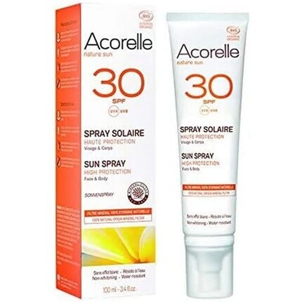 Acorelle Nature Солнцезащитный спрей SPF30 Bio 100 мл
Acorelle Nature Солнцезащитный спрей SPF30 Bio 100 мл