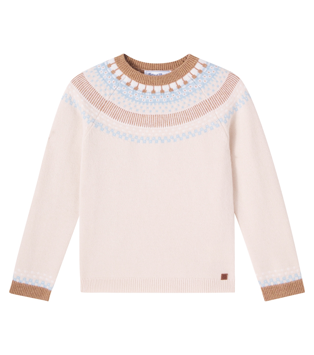 Шерстяной жаккардовый свитер Tartine et Chocolat, бежевый
Шерстяной жаккардовый свитер Tartine et Chocolat, бежевый