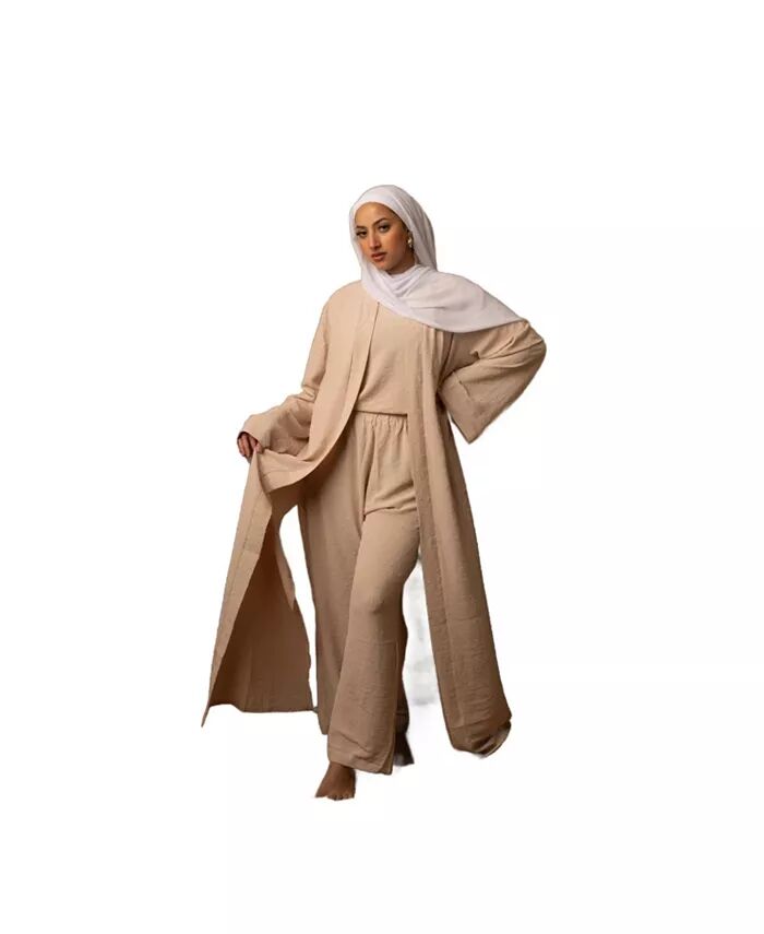 Женский комплект из четырех частей абайя-брюк Urban Modesty, слоновая кость/кремовый
Женский комплект из четырех частей абайя-брюк Urban Modesty, слоновая кость/кремовый