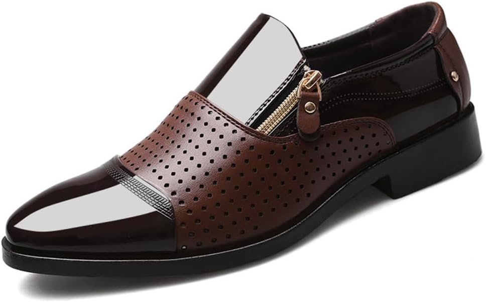 Мужские туфли ZUAUOOT из лакированной кожи, классические туфли на молнии для делового стиля, оксфорды, коричневый
Мужские туфли ZUAUOOT из лакированной кожи, классические туфли на молнии для делового стиля, оксфорды, коричневый