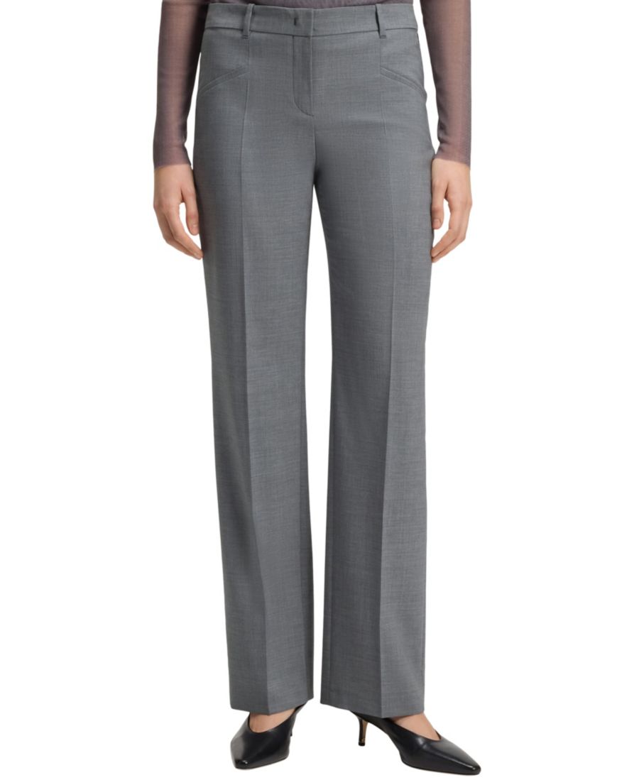 Женские брюки свободного кроя из меланжевой натуральной шерсти Hugo Boss, Dark Gray
Женские брюки свободного кроя из меланжевой натуральной шерсти Hugo Boss, Dark Gray