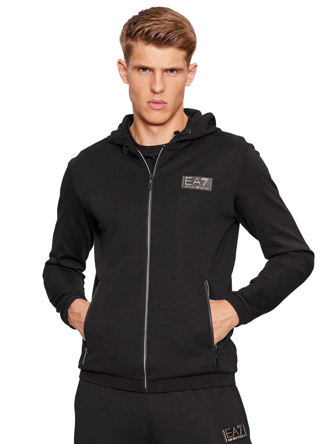 EMPORIO ARMANI Спортивная куртка-толстовка, черный
EMPORIO ARMANI Спортивная куртка-толстовка, черный