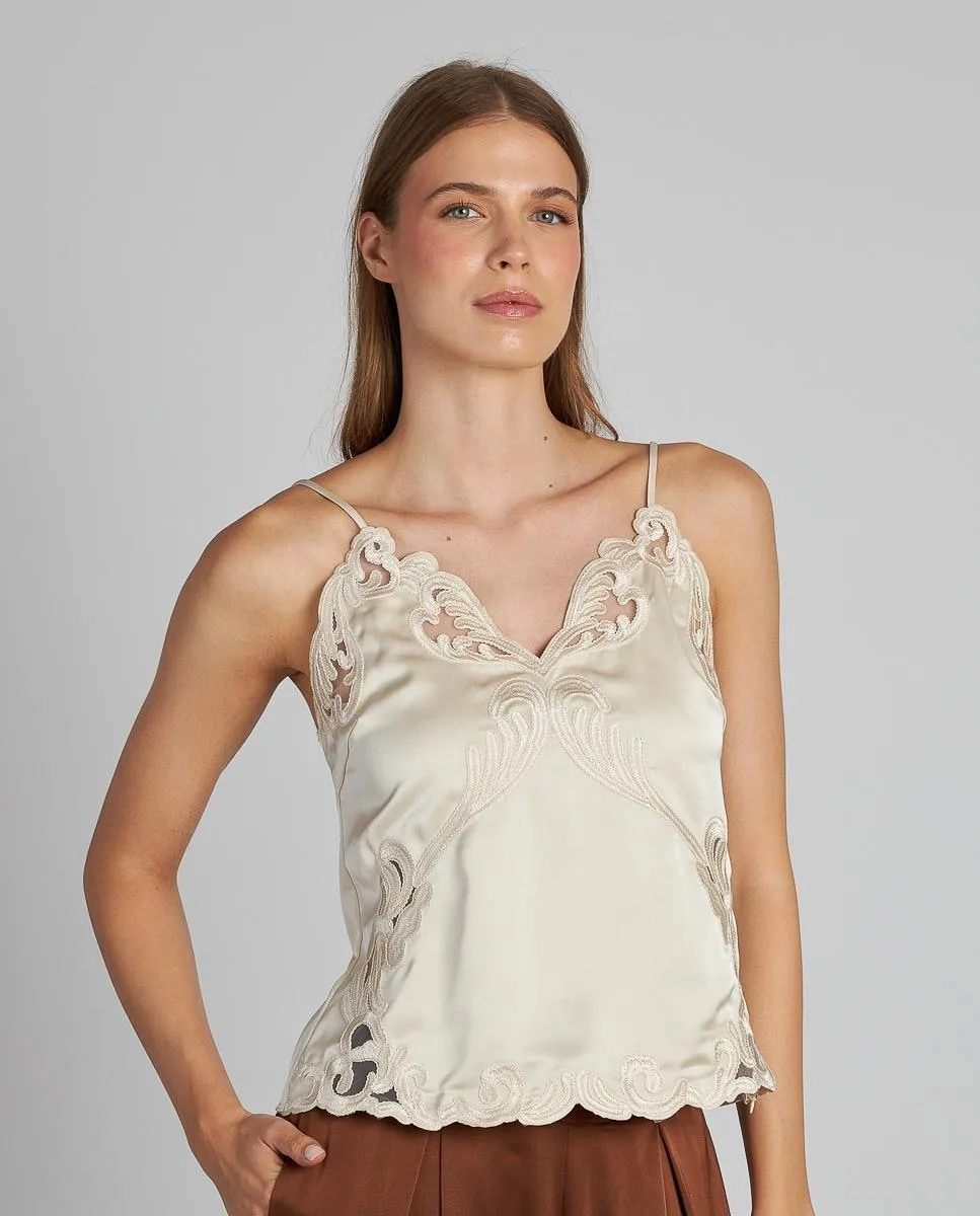 Женский кружевной топ с вышивкой и V-образным вырезом Alma en Pena, белый
Женский кружевной топ с вышивкой и V-образным вырезом Alma en Pena, белый