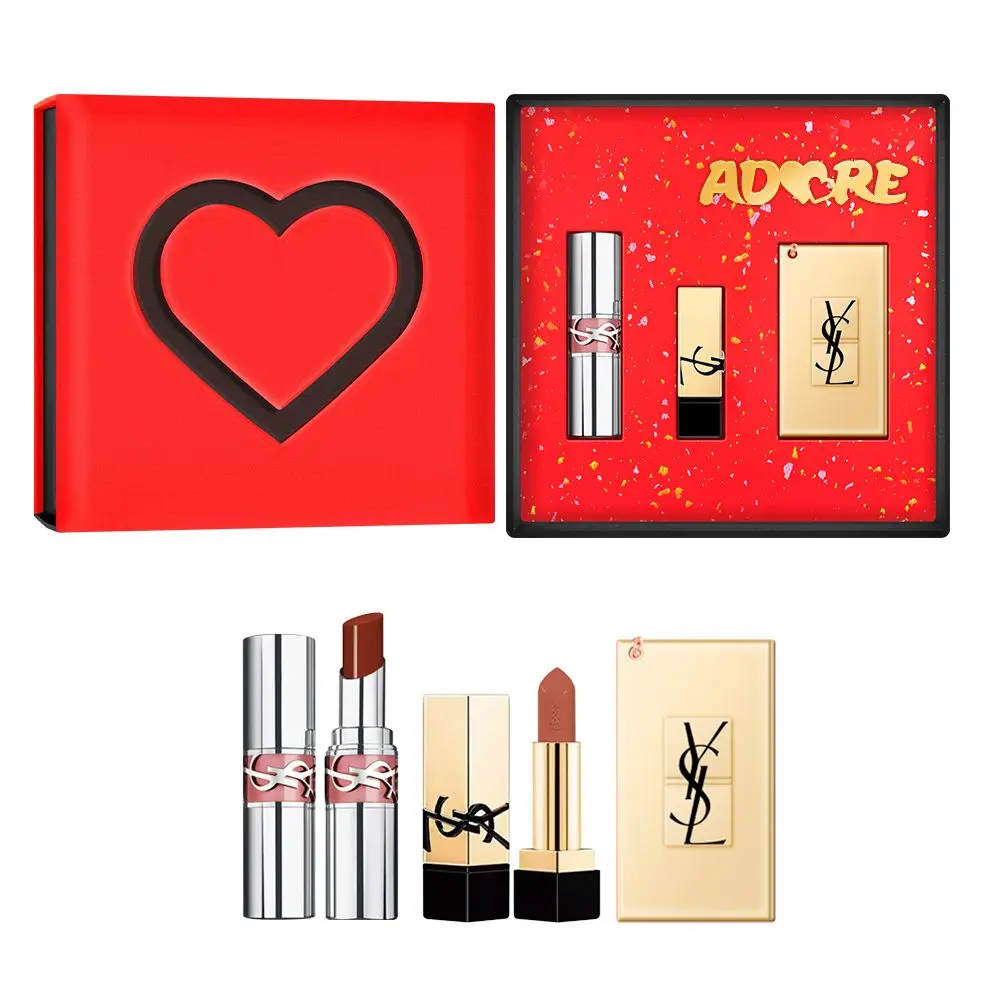 Набор косметики для женщин SAINT LAURENT, Formal Wear Round Tube Lipstick #122+Square Tube Lipstick #NM Travel Set 1.3g+YSL Makeup Mirror
Набор косметики для женщин SAINT LAURENT, Formal Wear Round Tube Lipstick #122+Square Tube Lipstick #NM Travel Set 1.3g+YSL Makeup Mirror
