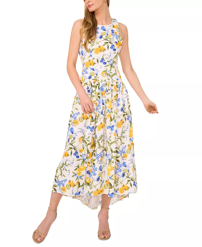 Женское платье с цветочным принтом, круглым вырезом и завязками на бретелях, асимметричным подолом CeCe, желтый
Женское платье с цветочным принтом, круглым вырезом и завязками на бретелях, асимметричным подолом CeCe, желтый