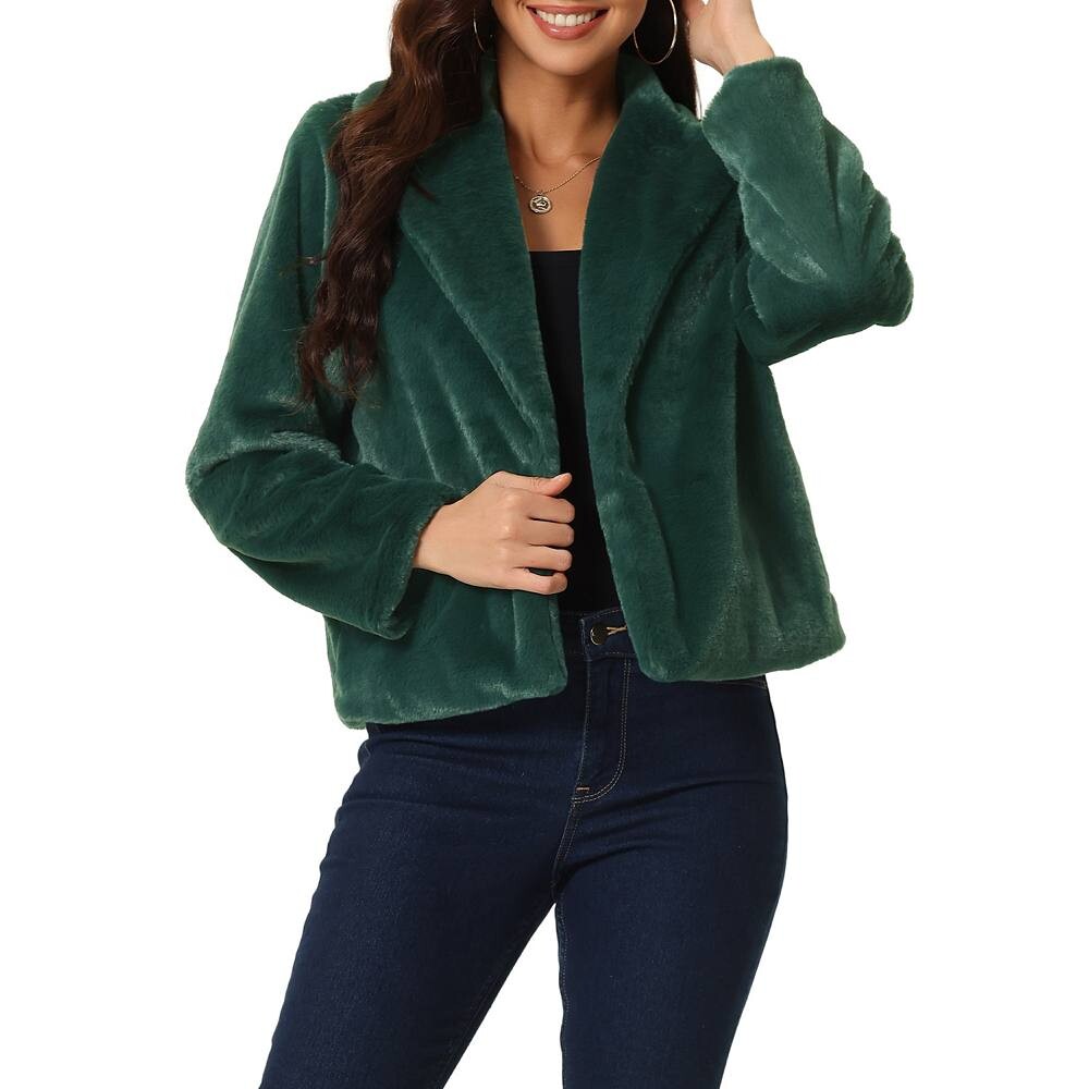 Женская модная зимняя укороченная куртка 2023 с лацканами и длинными рукавами, пушистое пальто из искусственного меха Seta T, цвет Dark Green
Женская модная зимняя укороченная куртка 2023 с лацканами и длинными рукавами, пушистое пальто из искусственного меха Seta T, цвет Dark Green