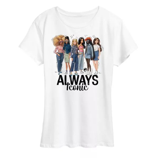 Женская футболка Always Iconic с принтом Barbie, белый 
Женская футболка Always Iconic с принтом Barbie, белый