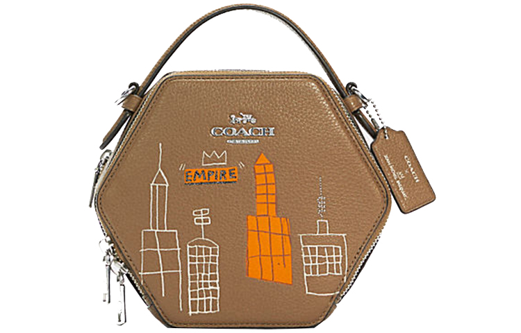 COACH Женская шестиугольная сумка через плечо из ПВХ цвета хаки
COACH Женская шестиугольная сумка через плечо из ПВХ цвета хаки