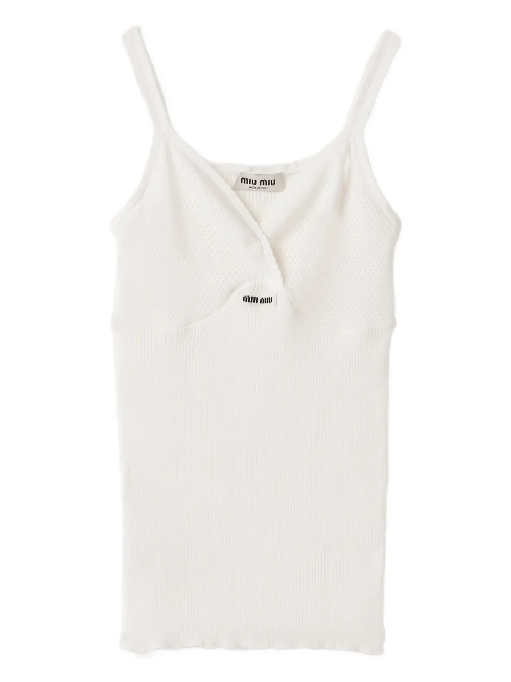 Топ в рубчик MIU MIU, белый
Топ в рубчик MIU MIU, белый