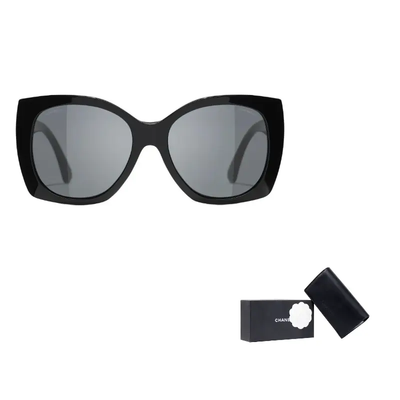 CHANEL Неправильной формы солнцезащитные очки унисекс черные, Black
CHANEL Неправильной формы солнцезащитные очки унисекс черные, Black