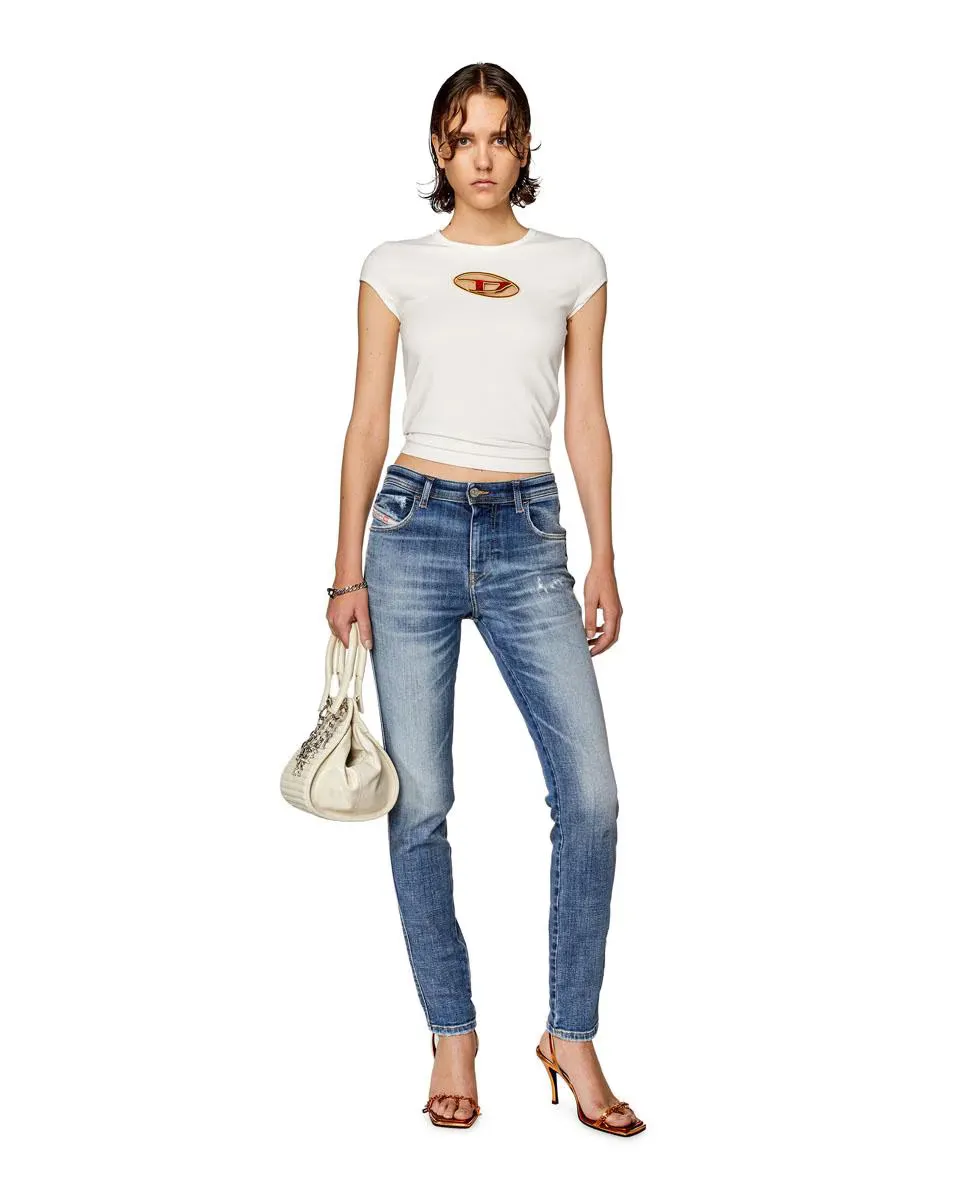 Женские джинсы скинни с низкой посадкой и эффектом потертости Diesel, синий
Женские джинсы скинни с низкой посадкой и эффектом потертости Diesel, синий