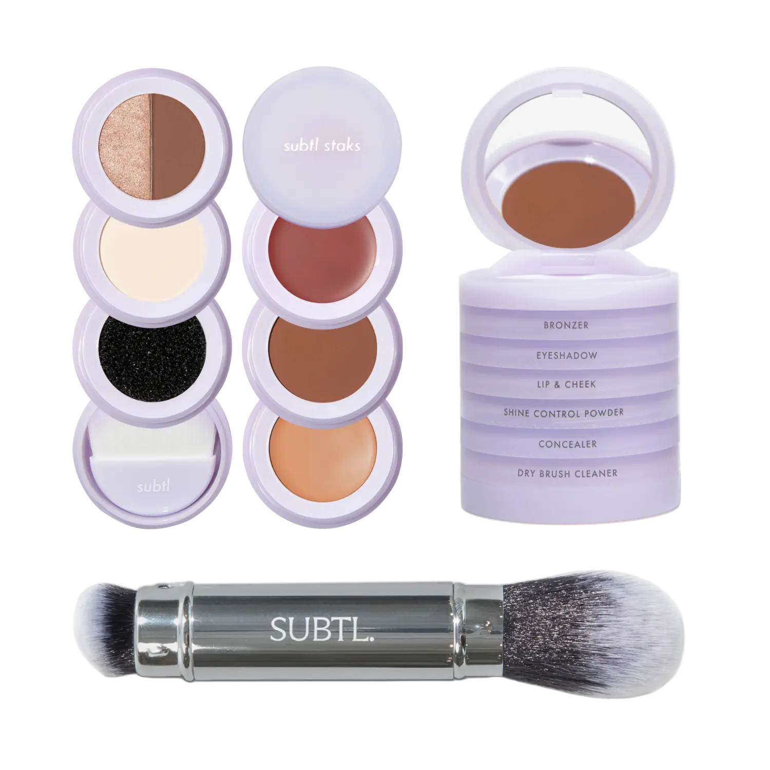 Многофункциональный набор для макияжа лица 6-в-1 с двусторонней кистью для лица SUBTL. Beauty, 015C (Dark with cool undertones)
Многофункциональный набор для макияжа лица 6-в-1 с двусторонней кистью для лица SUBTL. Beauty, 015C (Dark with cool undertones)