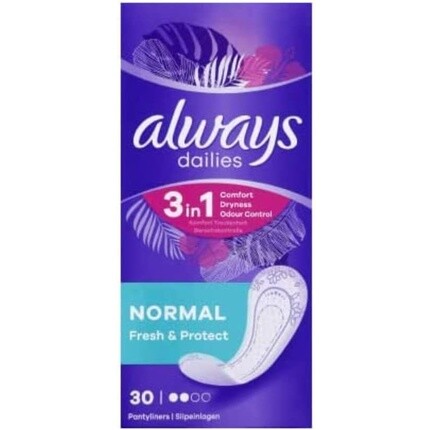 Ежедневные ежедневные прокладки Always Dailies Fresh & Protect Normal, 30 штук. Дышащая конструкция и впитывающая внутренняя часть с тонким ароматом для комфорта, сухости и свежести в течение всего дня.
Ежедневные ежедневные прокладки Always Dailies Fresh & Protect Normal, 30 штук. Дышащая конструкция и впитывающая внутренняя часть с тонким ароматом для комфорта, сухости и свежести в течение всего дня.