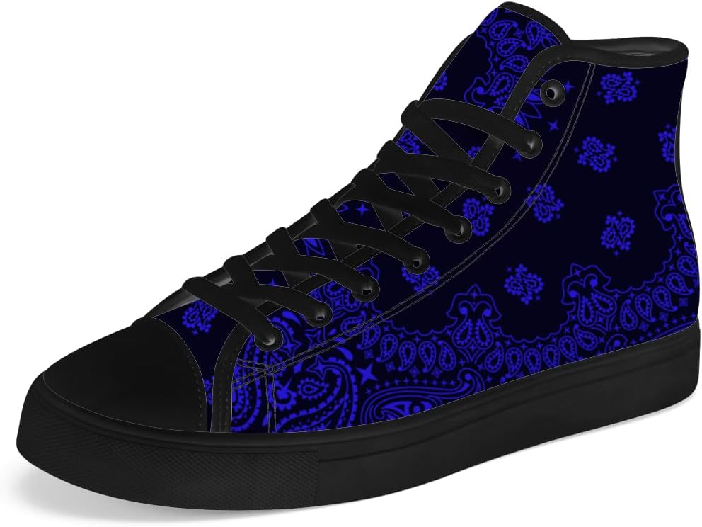 Кеды на высокой подошве Paisley для мужчин и женщин с банданой, высокие кроссовки на шнуровке, повседневная обувь Chebing, синий
Кеды на высокой подошве Paisley для мужчин и женщин с банданой, высокие кроссовки на шнуровке, повседневная обувь Chebing, синий
