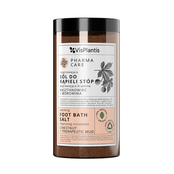Согревающая соль для ног с конским каштаном и грязью, 560 г Vis Plantis Pharma care
Согревающая соль для ног с конским каштаном и грязью, 560 г Vis Plantis Pharma care