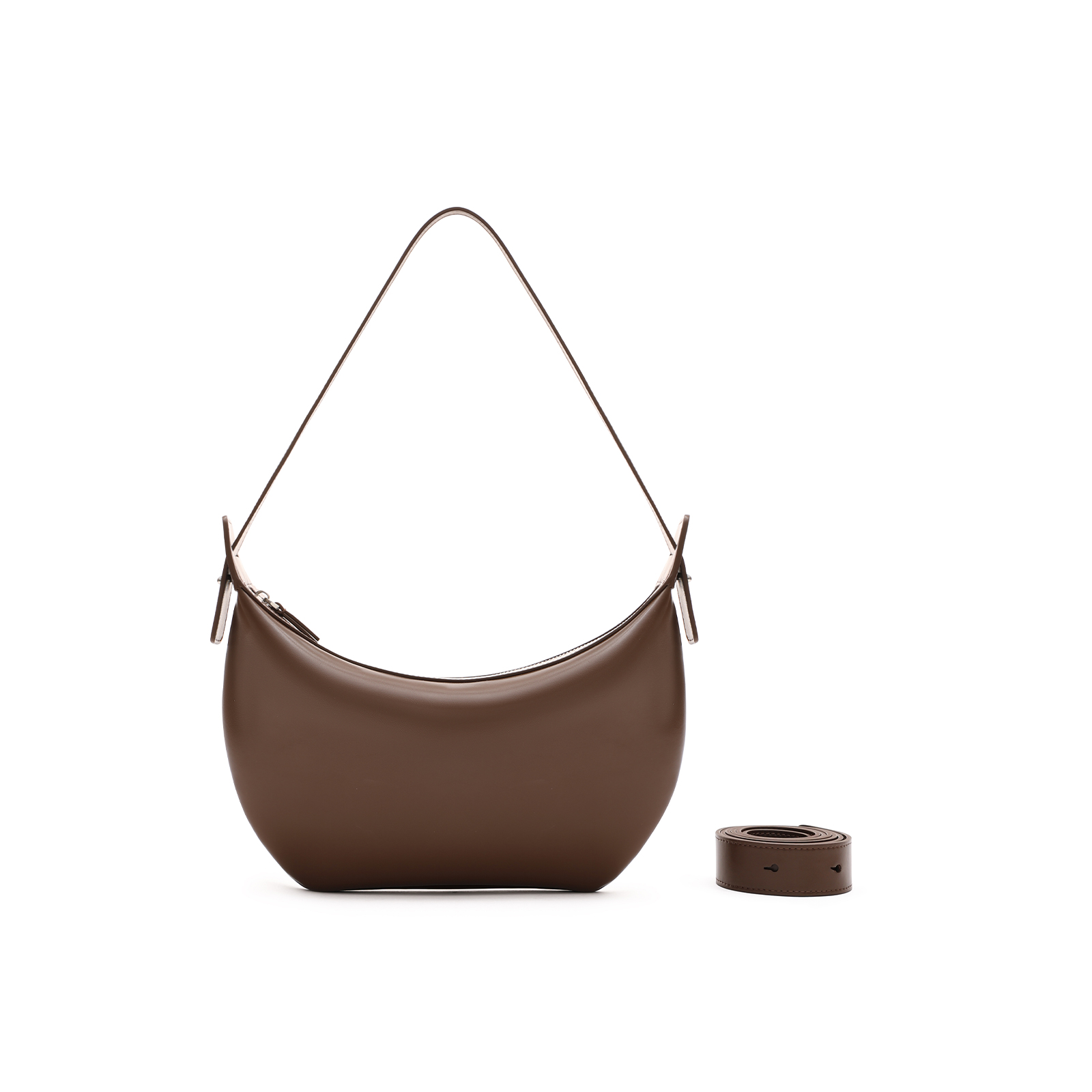 MUVA Кожаная женская сумка через плечо в форме полумесяца, Mocha
MUVA Кожаная женская сумка через плечо в форме полумесяца, Mocha