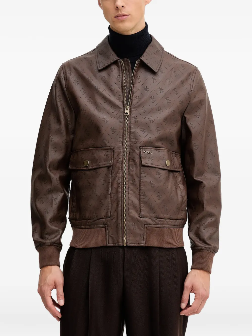 Куртка на молнии с монограммой Guess Usa, коричневый
Куртка на молнии с монограммой Guess Usa, коричневый