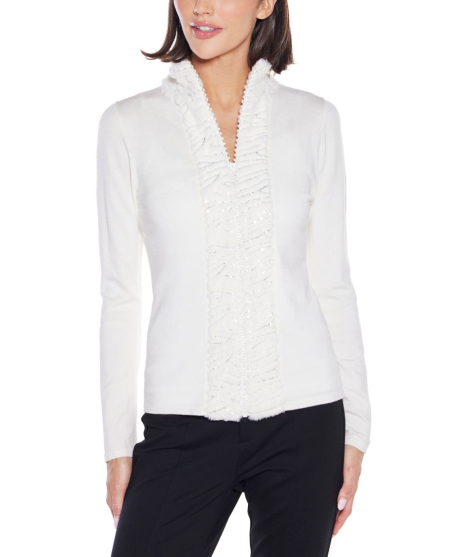 Женский кардиган Black Label с отделкой из искусственного меха и стразами на молнии Belldini, Winter White
Женский кардиган Black Label с отделкой из искусственного меха и стразами на молнии Belldini, Winter White